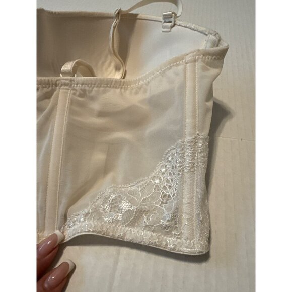 Women's Gilligan & O'Malley White Push Up Lace Bra Size Large Tiny Flaw - Picture 5 of 15